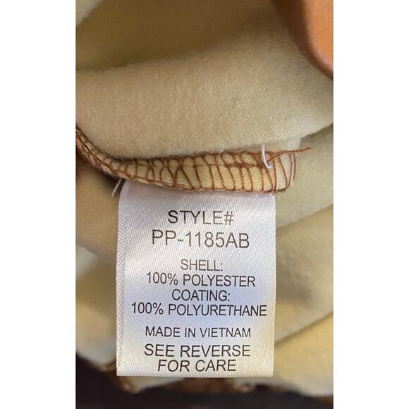 Zenana Faux Leather Straight Leg Pants Brown Pull On Elastic Waist Medium - Picture 8 of 9